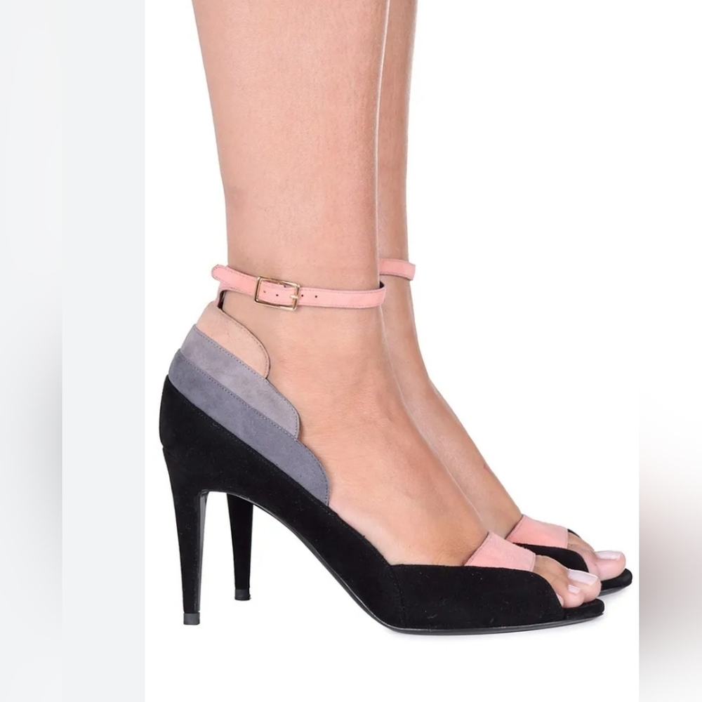 GUC Pierre Hardy multi-colored suede heels Size 40(8.5)